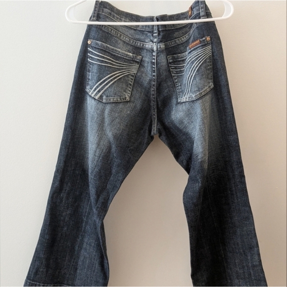 7 For All Mankind Denim - 7 For All Mankind Cropped Dark Wash Denim